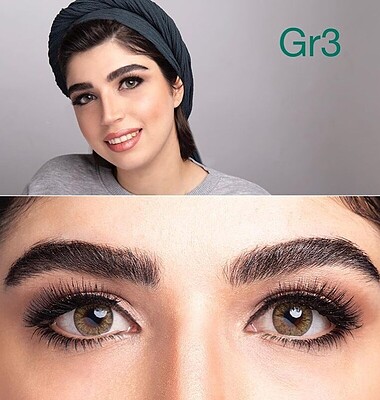 لنز رنگی گلامور سبز شماره 3 | Glamour Color Lenses