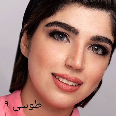 لنز رنگی گلامور طوسی شماره 9 | Glamour Color Lenses