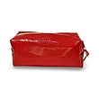 کیف لوازم آرایشی چرم قرمز سایز بزرگ کد 03