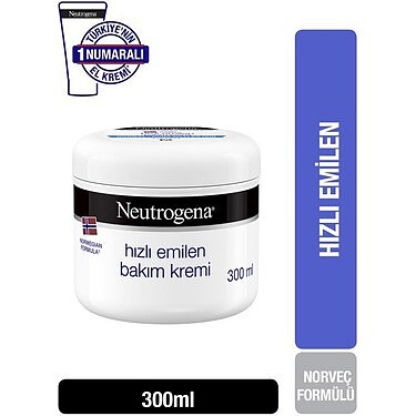 کرم مرطوب کننده نوتروژینا 300 میلی NEUTROGENA HIZLI EMILEN BAKIM KREMI