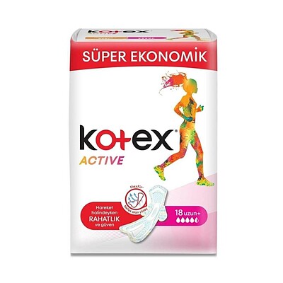 نوار بهداشتی کوتکس  بلند بسته 18 عددی Kotex Active 18 Uzun