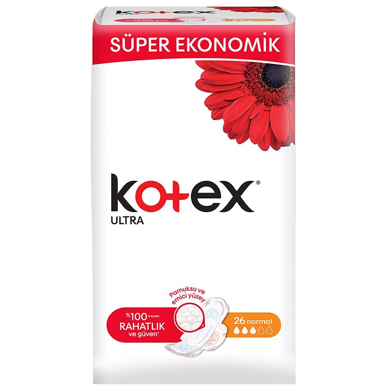 نوار بهداشتی کوتکس اولترا نرمال 26 عددی Kotex Ultra Normal