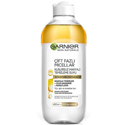 پاک کننده صورت گارنیر میسلار واتر دوفاز Micellar Cleansing Water حجم 400 میلی