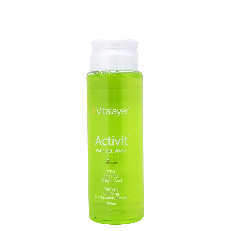 ژل شستشوی پوست مختلط و چرب ویتالیر Vitalayer - Activit Face Gel Wash