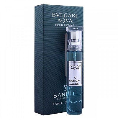 عطر جیبی مردانه صندل آکوا بولگاری Aqva Bvlgariحجم 25 میل