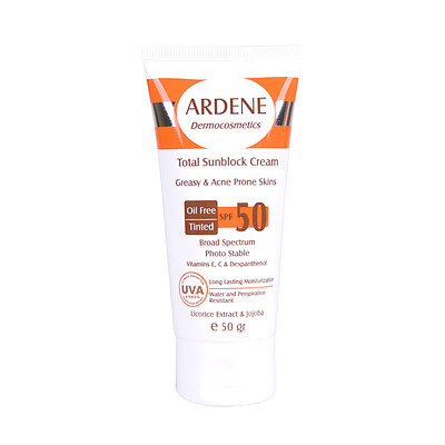 کرم ضد آفتاب مخصوص پوست چرب و جوش دار SPF50 آردن