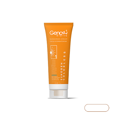 کرم ضد آفتاب بی رنگ سانوژن SPF50 مناسب پوست چرب و مختلط