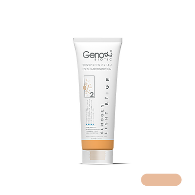 کرم ضد آفتاب رنگی سانوژن SPF50 مناسب پوست چرب و مختلط (بژ روشن)