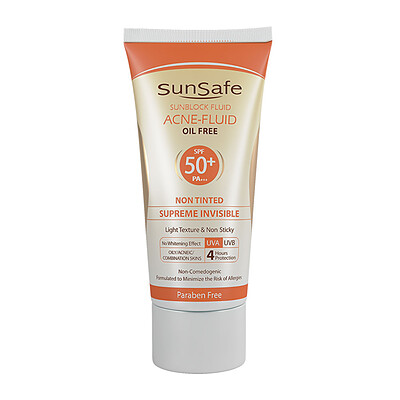 فلوئید ضد آفتاب فاقد چربی +SPF 50 سان سیف