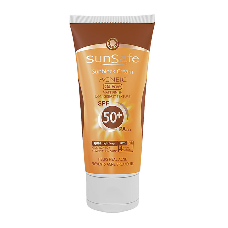 كرم ضد آفتاب فاقد چربی +SPF 50 سان سیف