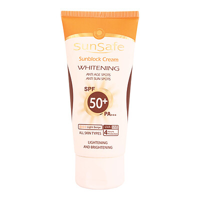 کرم ضد آفتاب روشن كننده +SPF 50 سان سیف