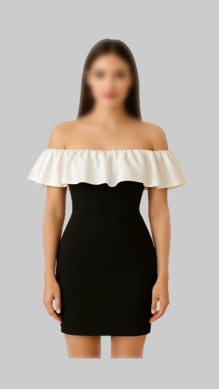 پیراهن یقه ساتن 