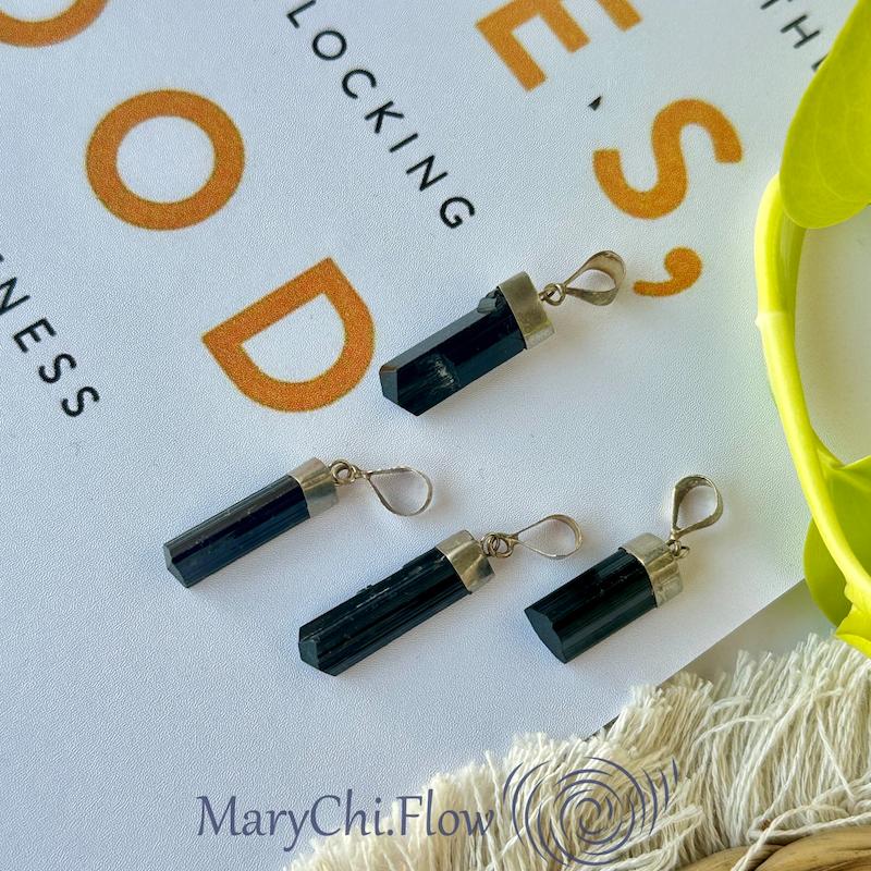 آویز جواهری تورمالین با نقره