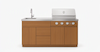 باربیکیو استیل با درب کابینت چوبی