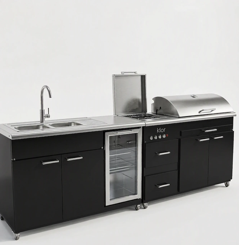 باربیکیو استیل با کابینت آهنی