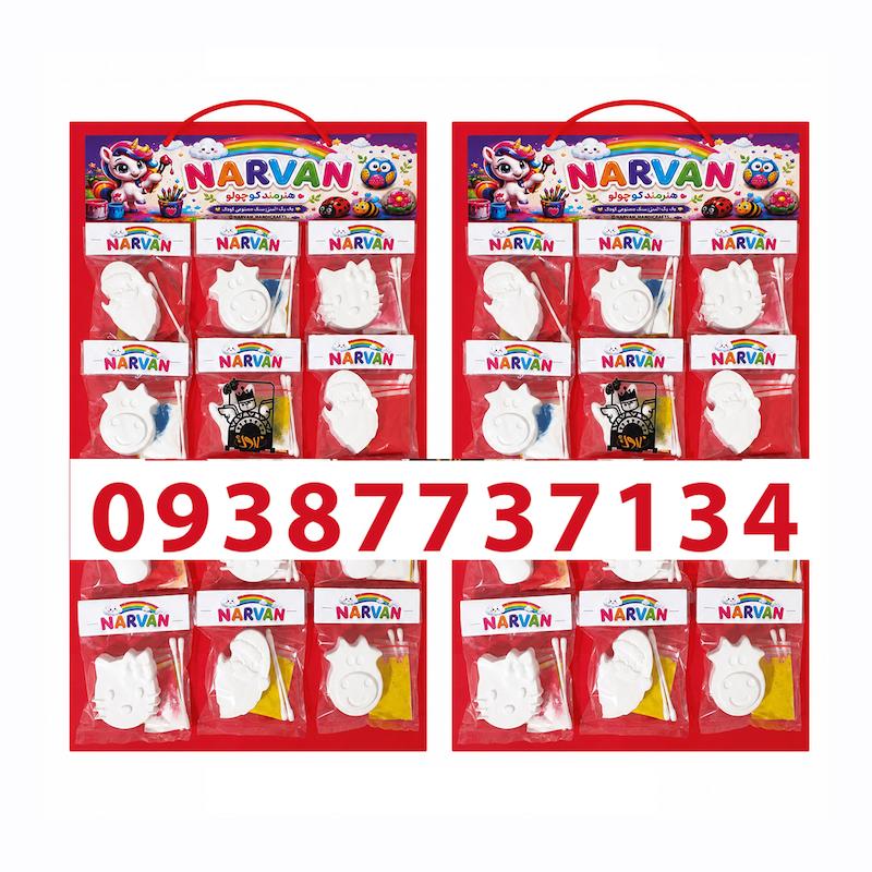 پخش عمده/پک اقتصادی رنگ‌آمیزی ناروَن مدل P-1002 بسته 24عددی