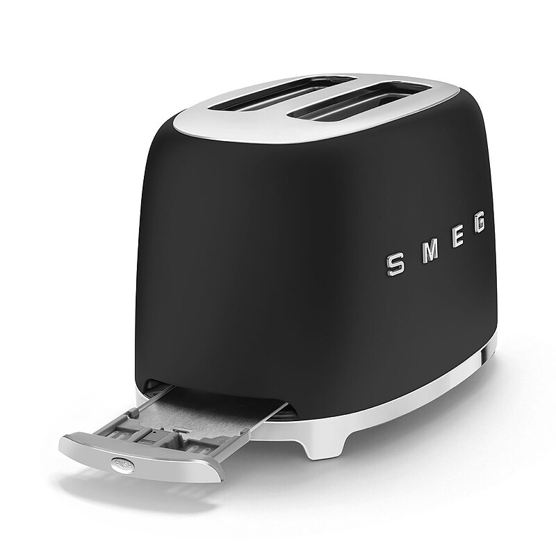 توستر دو اسلایس اسمگ رنگ مشکی مات SMEG TSF01BLMUK 