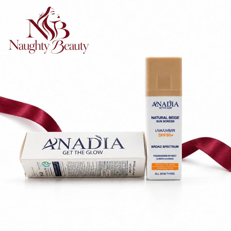کرم ضد آفتاب نچرال بژ  SPF-آنادیا