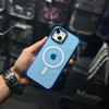 قاب آیفون YOUNGKIT مدل  Crystal Colors مگ سیف دار آبی - Youngkit BlueTransparent Crystal Glossy Magsafe iPhone 13/14/15 Case
