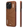قاب YOUNGKIT مدل Backboard Leather  مگ سیف دار - Apple iphone Brown Backboard Leather MagSafe iPhone15 Case