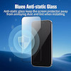 گلس Blueo ضد استاتیک آیفون برای جلوگیری از جذب گرد و غبار هنگام نصب، محافظت کامل صفحه‌نمایش