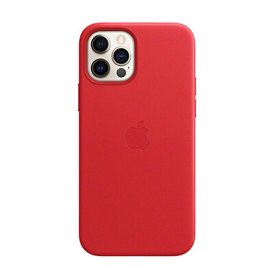 قاب چرمی اصلی مگ سیف دار آیفون رنگ قرمز- Apple Iphone Red Leather Case With Magsafe