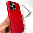 قاب چرمی اصلی مگ سیف دار آیفون رنگ قرمز- Apple Iphone Red Leather Case With Magsafe