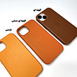 قاب چرمی اصلی مگ سیف دار آیفون رنگ قهوه ای عسلی- Apple Iphone Golden Brown Leather Case With Magsafe