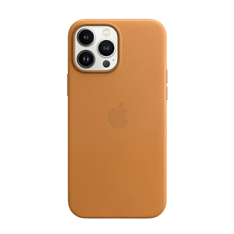 قاب چرمی اصلی مگ سیف دار آیفون رنگ نارنجی- Apple Iphone Orange Leather Case With Magsafe