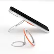Youngkit magnetic holder as a vertical phone stand on a table