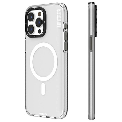 قاب آیفون YOUNGKIT مدل  Crystal MagSafe مگ سیف دار - Youngkit Transparent Crystal Glossy Magsafe iPhone 13/14/15 Case