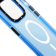 قاب آیفون YOUNGKIT مدل  Crystal Colors مگ سیف دار آبی - Youngkit BlueTransparent Crystal Glossy Magsafe iPhone 13/14/15 Case