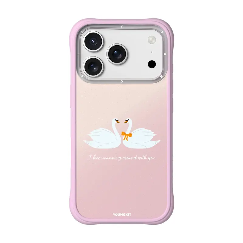 قاب یانگکیت Swan Serenade طرح قوهای عاشق اورجینال | Youngkit