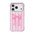 قاب پاپیون صورتی یانگکیت Vintage Pink Stripes with Bow اورجینال | Youngkit