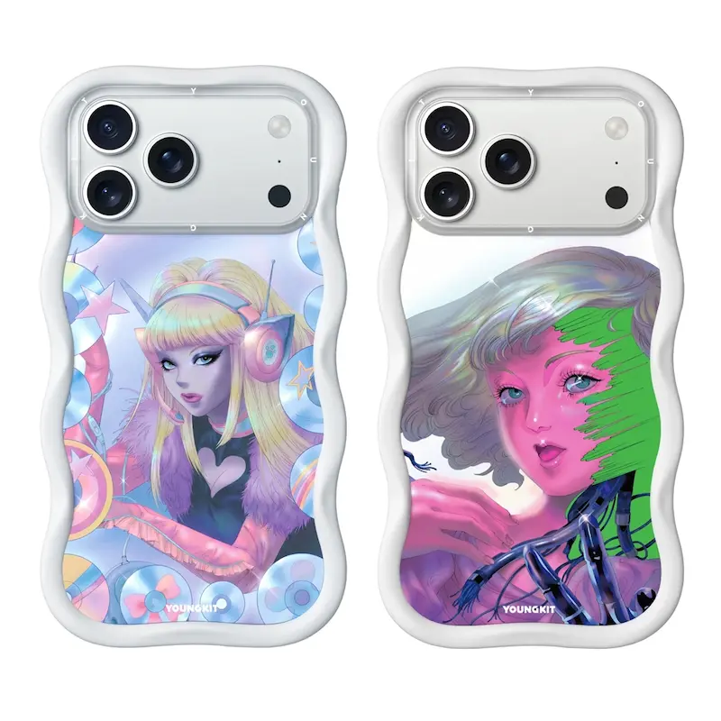 قاب یانگکیت کالکشن Damien Jeonart مدل‌های Neon Daydream و Glitched Muse اورجینال | Youngkit