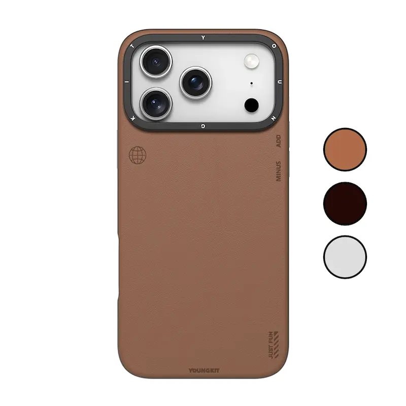 قاب یانگکیت چرمی مدل Simple Matte Leather Case همراه با مگ سیف -  Youngkit Simple Matte Leather Case With MagSafe