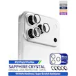 محافظ لنز اورجینال دوربین آیفون Blueo SAPPHIRE رنگ مشکی، گلس یاقوت کبود ضد ضربه و ضد خش با شفافیت بالا و بدون تأثیر بر کیفیت عکس و فیلم‌برداری، عرضه از متیفای