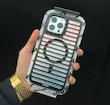 قاب یانگ کیت YOUNGKIT مدل Geek Color-Changing Luggage-Inspired همراه با مگ سیف - MagSafe