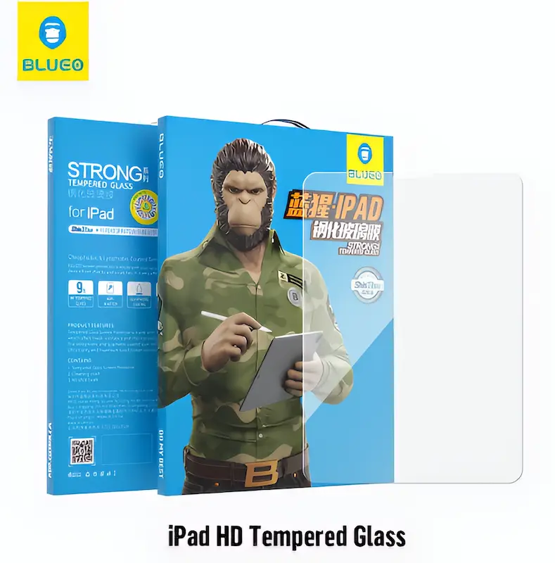 گلس آیپد بلو HD شفاف و ضدضربه  - Blueo iPad HD Tempered Glass