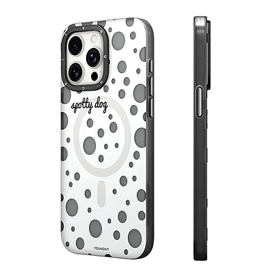 قاب YOUNGKIT مدل Polka Dots مگ سیف دار - Apple iphone Youngkit White Polka Dots Magsafe Series iPhone13/14/15 Case