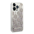 قاب کارل لاگرفلد مدل آینه ای Iphone Case lagerfeld Liquid Glitter Silver Monogram Pattern