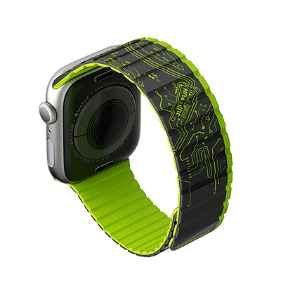 بند اپل واچ یانگکیت اورجینال مدل تکنولوژی - Youngkit Futuristic Circuit Board Silicone Magnetic Apple Watch Band