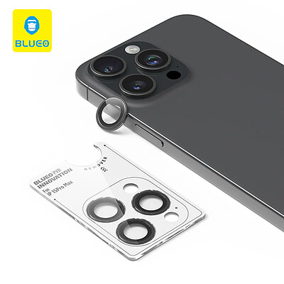 گلس محافظ لنز اورجینال برند Blueo مدل Blueo PVD Stainless Steel With Titanium Alloy Element Design Camera Lens Protector For iPhone - PVD