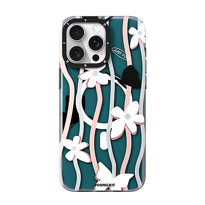 قاب یانگکیت YOUNGKIT مدل  Youngkit Stars Butterflies Flowers+Glitter Magsafe Iphone