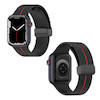 بند اپل واچ سیلیکونی با قفل مگنتی - Two Color Folding Buckle Silicone Watch Band