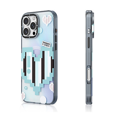 قاب یانگکیت YOUNGKIT مدل Color-Changing Pixel Heartbeat همراه با مگ سیف -  Apple iphone Youngkit Color-Changing Pixel Heartbeat Case With MagSafe