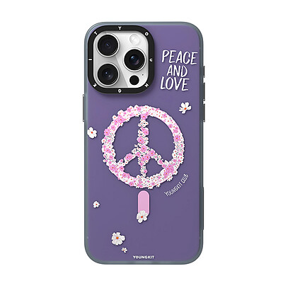 قاب یانگکیت YOUNGKIT مدل Flower of Peace همراه با مگ سیف -  Youngkit Flower of Peace Iphone Case With MagSafe