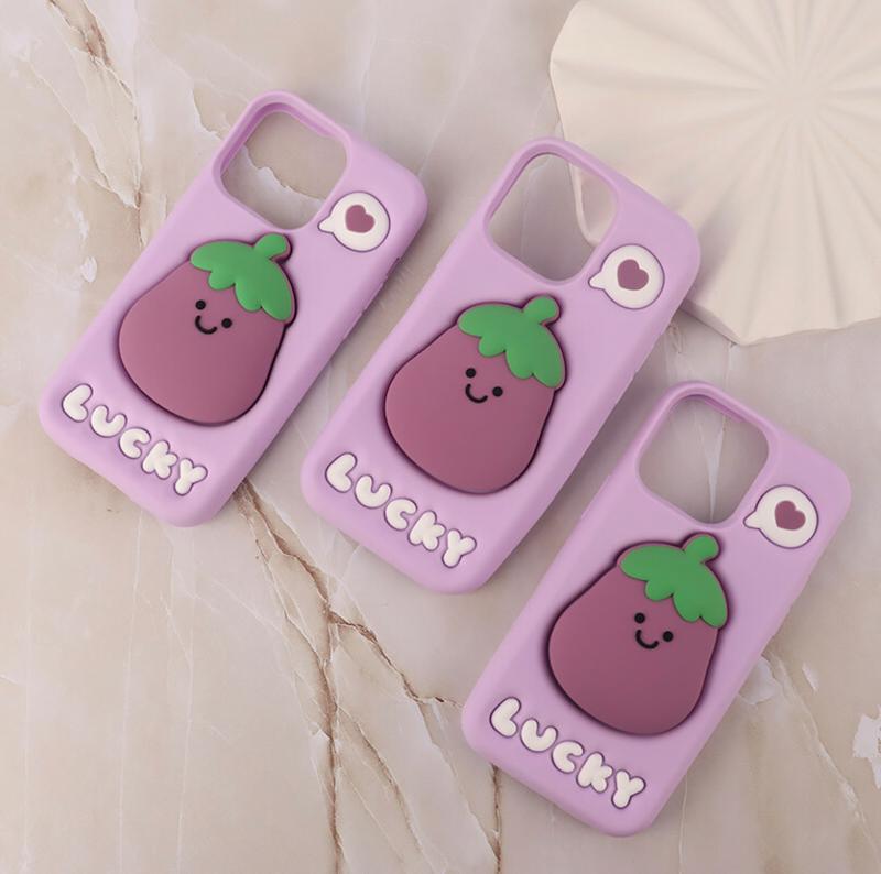 قاب سیلیکونی طرح بادمجون