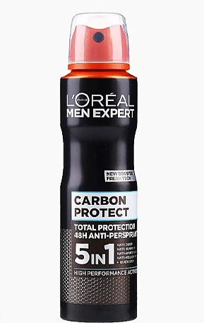 اسپری ضد تعریق مردانه لورآل 150میل مدل Carbon Protect 5in1