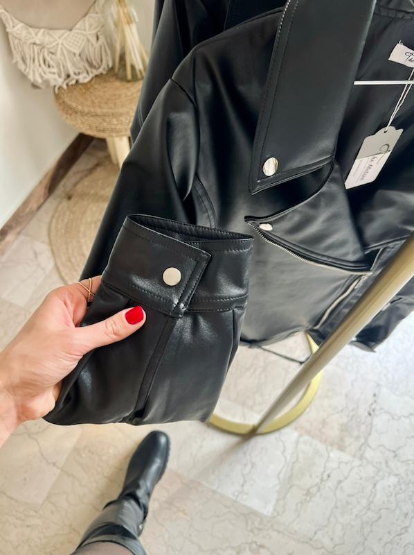 کت چرم طرح زارا بلند 